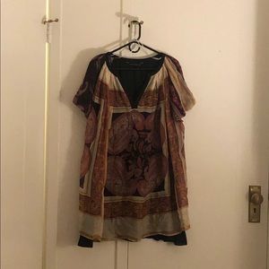 Silk print dress